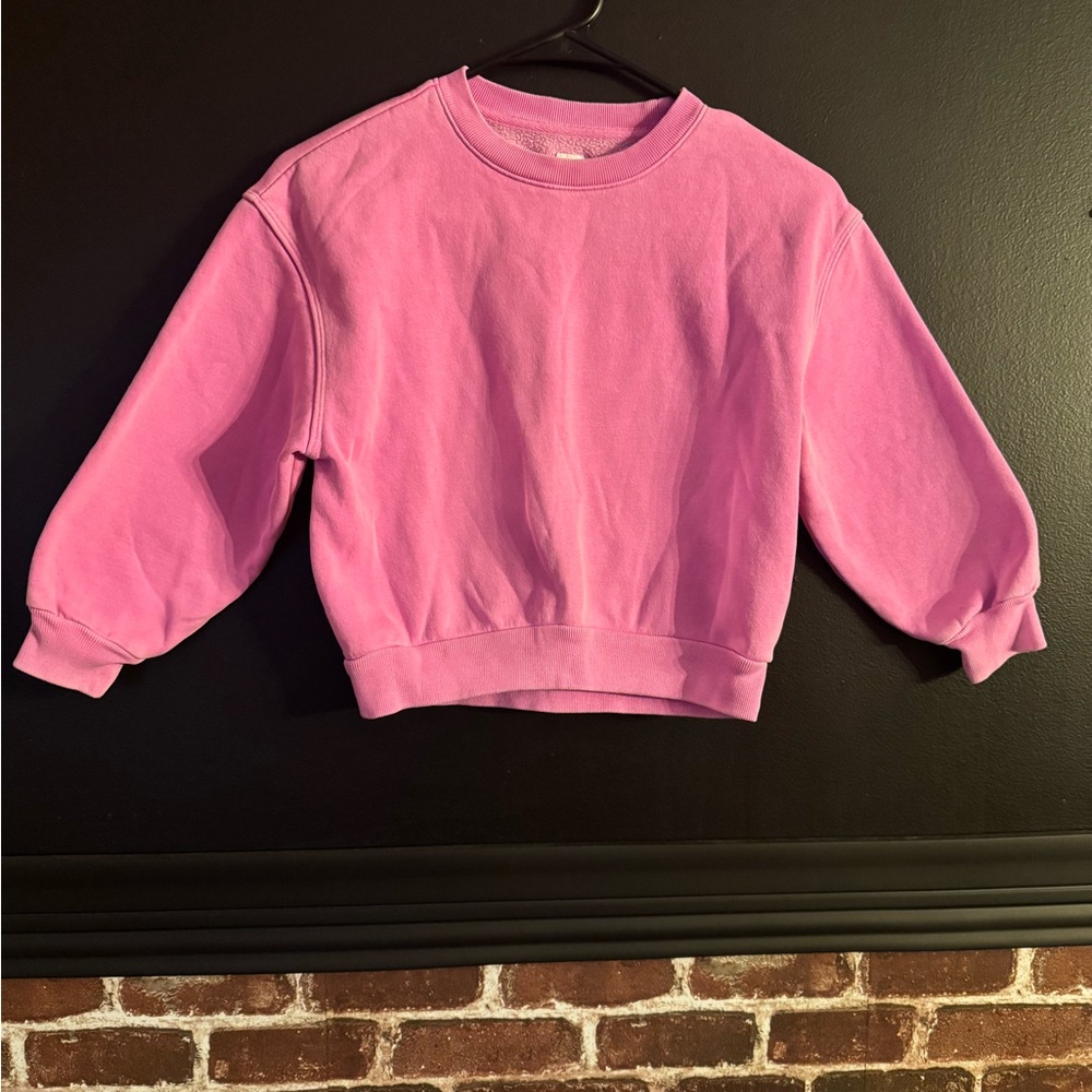 Pink Crewneck Sweatshirt oversized style